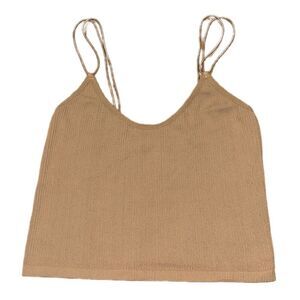 Zara Ribbed Seamless Brown Tank XS/S
